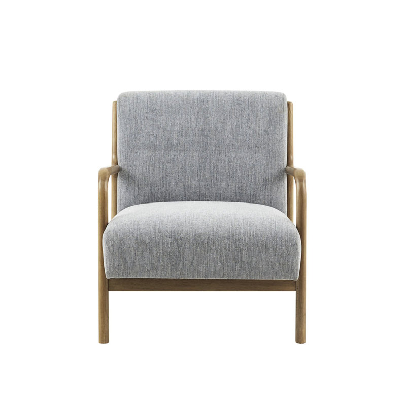 Chaise rembourrée grise rembourrée texturée Mid-Century, Grey