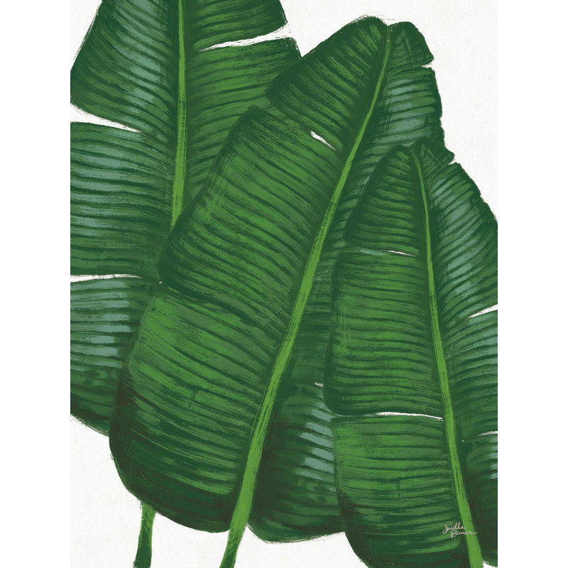 Feuilles de bananier émeraude II Welcome To Paradise, H 16 po x l 12 po