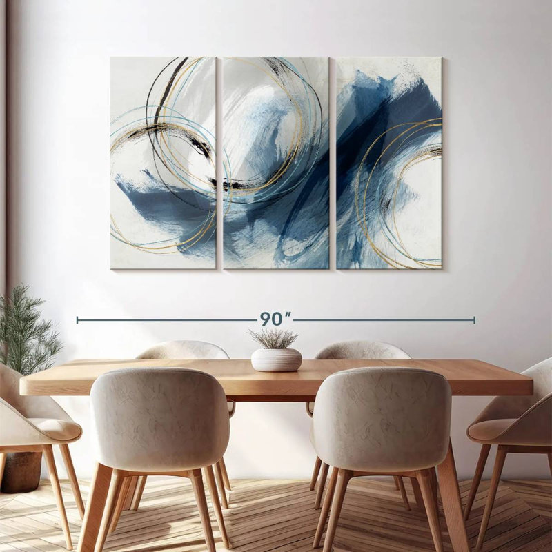 Detour On Canvas 3 Pieces Set, 48" H x 74" W x 1.25" D