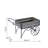 24.4X12.6X15.4" Rustic Black Trolley Cart Plant Stand, Planter