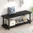 Modern Wood And Metal Shoe Storage Bench