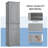 Tall Bathroom Storage Cabinet, Freestanding Storage Cabinet With Two Different Size Doors And Adjustable Shelf, Door Shelve Design-1614146444