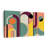 Retro Geometric Abstract X Multi Piece Canvas Print-93059178