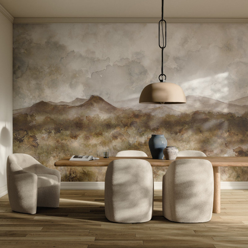 Flumen Abstract Wallpaper, H 132" x W 208"