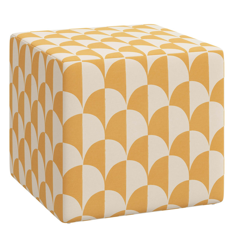 Contrada Ottoman in Pattern, Scallop Stone Gold