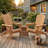 Wooden Outdoor Folding Adirondack Chair Set of 2 Wood Lounge Patio Chair for Garden,Garden, Lawn, Backyard, Deck, Pool Side, Fire Pit,Half Assembled-407578358