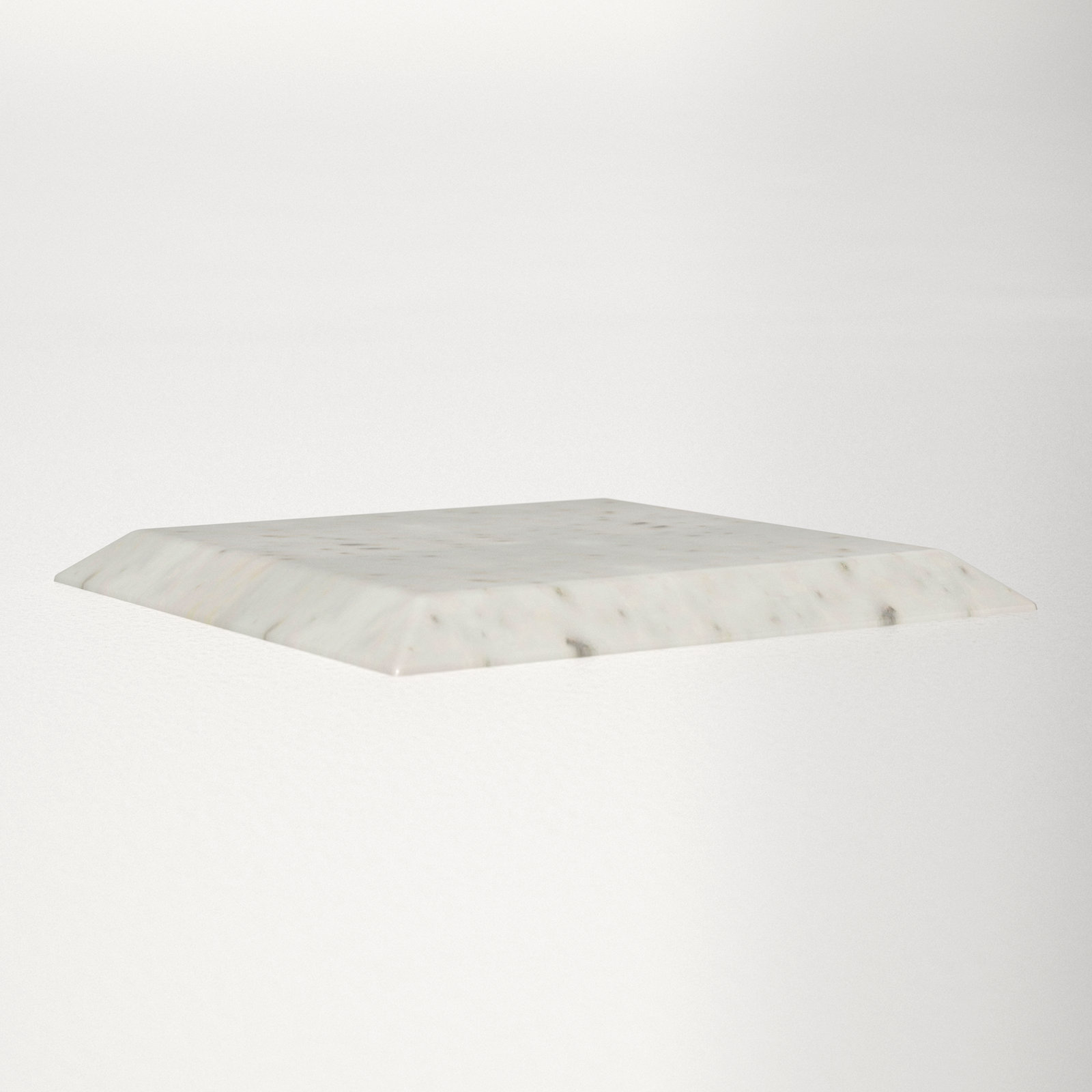 Matheson Genuine Marble Decorative Tray, 10"W x 10"D x 0.75"H, White