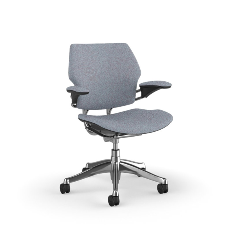 Chaise de travail ergonomique Freedom - Coda, Accoudoirs standards en Duron avec textile, Acier - 0722