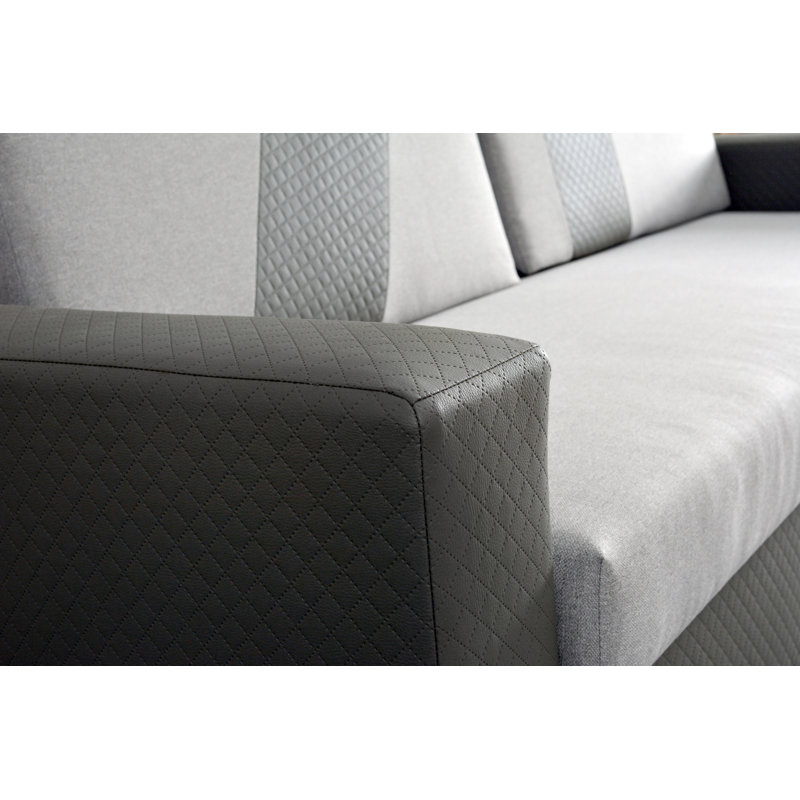 Egan Upholstered 94'' Sleeper Sofa, Gray
