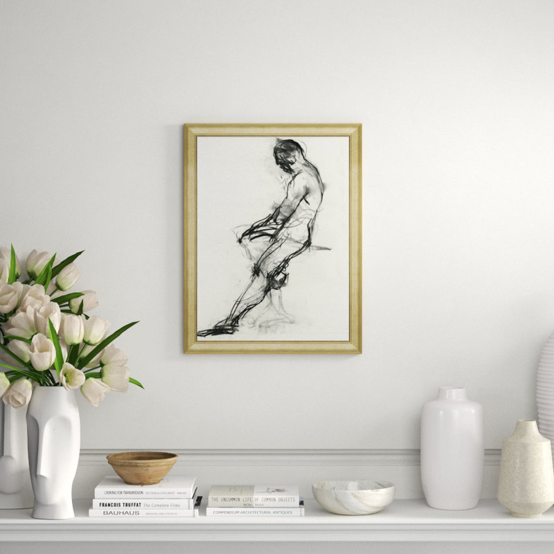 Black And White Figure Giclee Print by Soicher Marin Archives, Silver, 26.5" H x 20.5" W x 1.13" D
