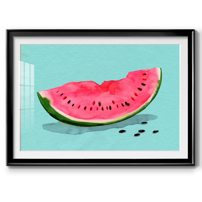Summer Watermelon II, reproduction d'art encadrée, Noir, H 30 po x l 44 po x P 1,5 po