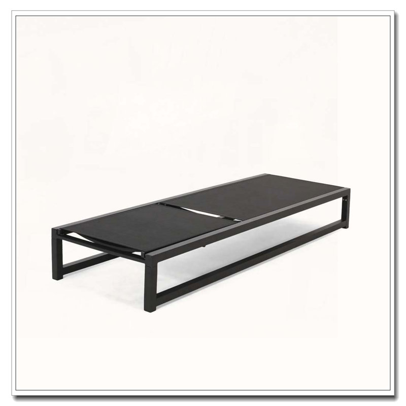 OUTDOOR CHAISE LOUNGE, Black, 2