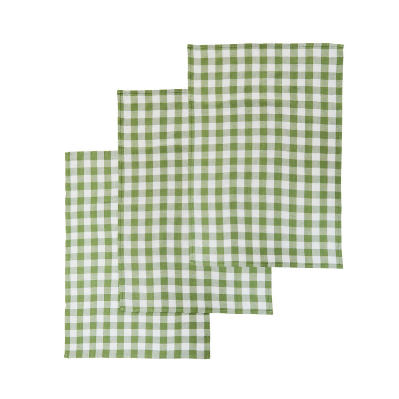 Cotton Waffle Tea Towel Kitchen Towel, Green