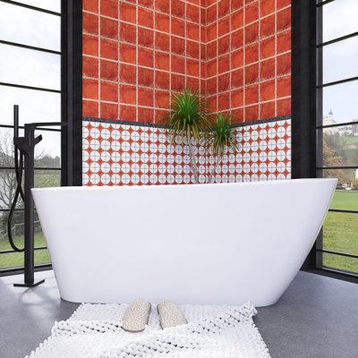 59'' x 28'' Freestanding Soaking Acrylic Bathtub in Gloss White