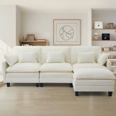 113" W 4 - Piece Chenille Sectional