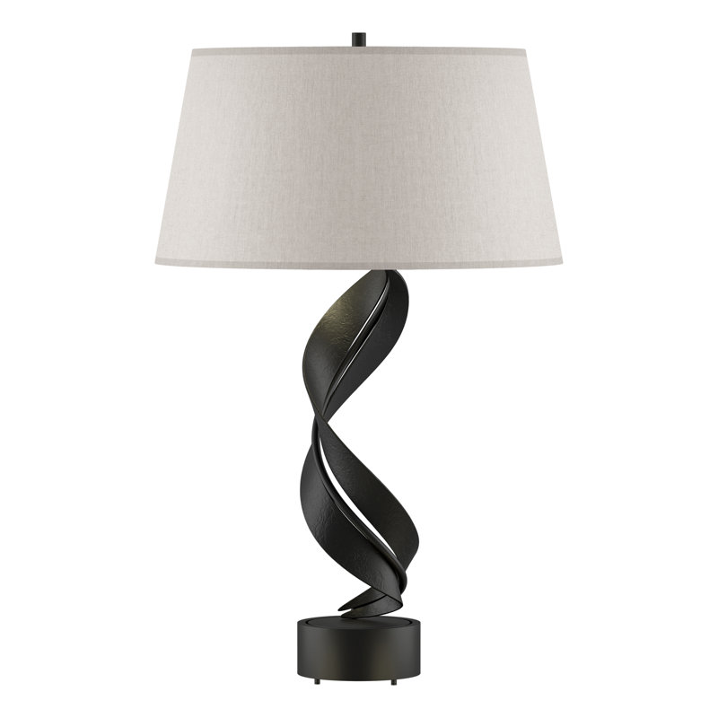 Folio 25.1" Table Lamp, Flax, Black