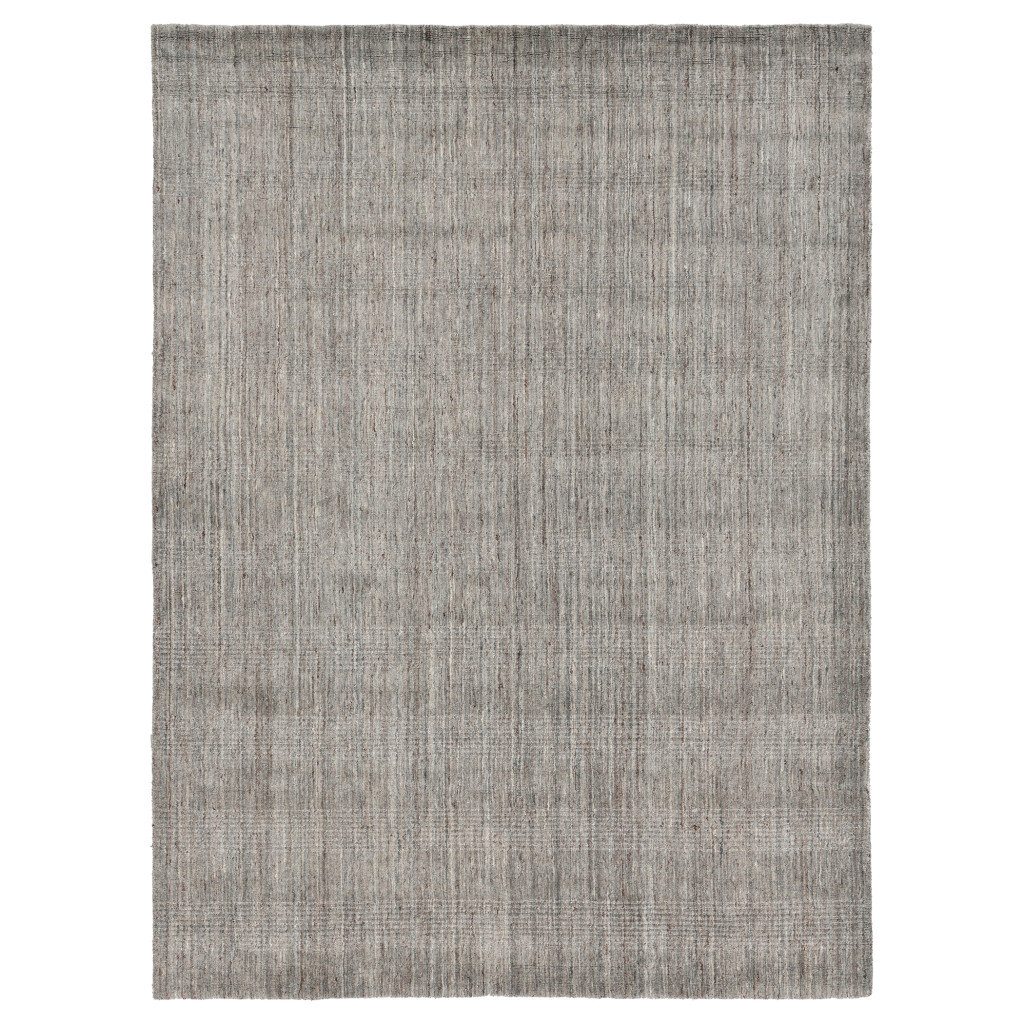 Orren Ellis 10' X 14' Gray And Light Brown Wool Abstract Hand Woven ...