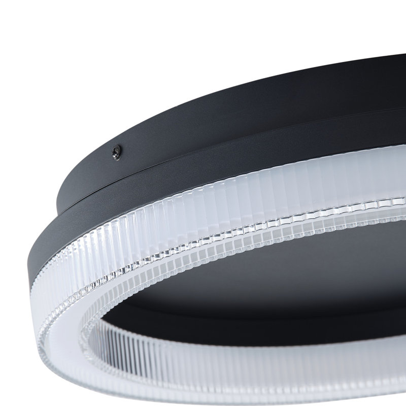 Plafonnier encastré 30 W à DEL, à intensité variable, métal noir et résine, 6000 K, certifié ETL, 3300 lumens, 120 V
