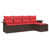 Structure brune / coussin rouge est en rupture de stock sélectionné