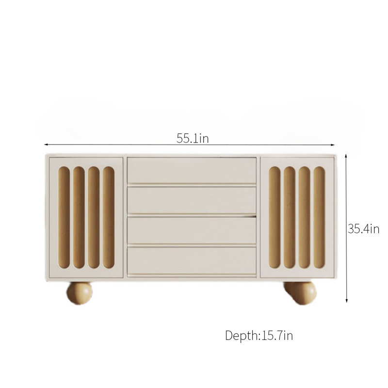 Armoire d'appoint simple style crème
