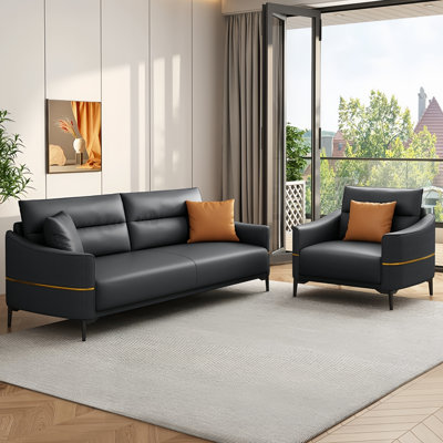 Floson Faux Leather Living Room Set by Orren Ellis