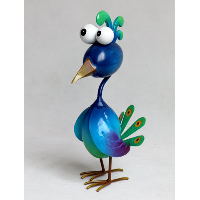 Comical Peacock Garden Sculpture