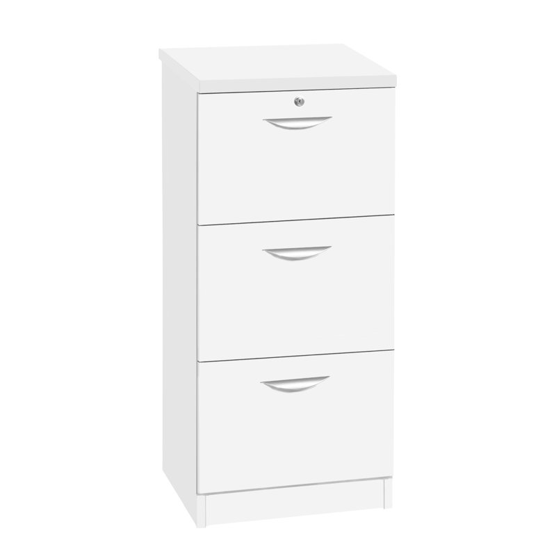 Effie 48cm Wide 3 -Drawer File Cabinet, White