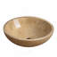 Vasque de salle de bain en marbre naturel beige doré de 40 cm (16 po) avec surface polie