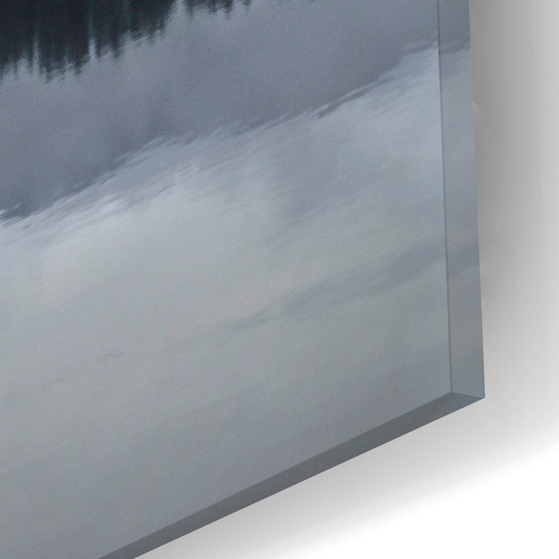 «Rainy Day Cooper Lake» par Kelly Sinclair, art mural en verre acrylique, H 12 po x l 16 po x P 0,13 po