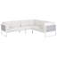 Outdoor CASTELLA/FRATTE Aluminium 6 - Person Seating Group with Cushions