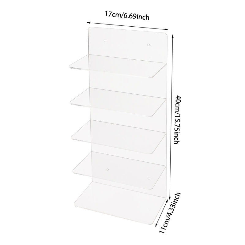 Support de lunettes de soleil 2 pièces, étagère à lunettes à 5 niveaux, support de lunettes de soleil mural, étagère à lunettes en acrylique transparent