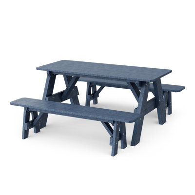 Table de pique-nique 72 po avec bancs détachés Heritage