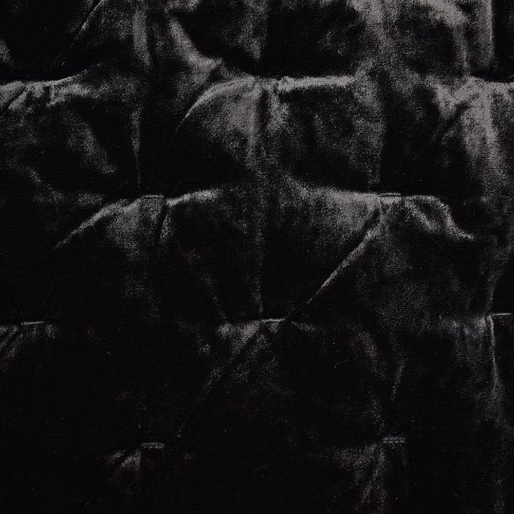 Stella Velvet Quilt Set, Black, King Quilt + 2 King Shams