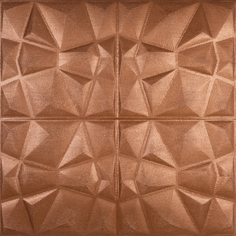 Panneau mural en vinyle auto-adhésif 28 "x 28" Falkirk Jura II, Bronze cuivré
