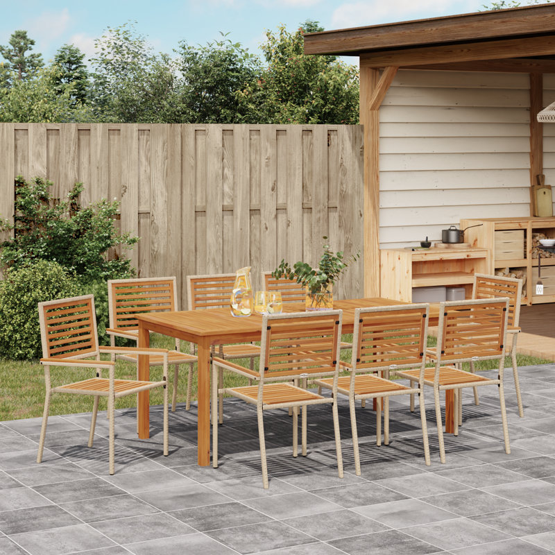 Garden Dining Set, Beige
