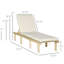 Fauteuil de bronzage confortable avec 4 chaises et coussin pour se détendre