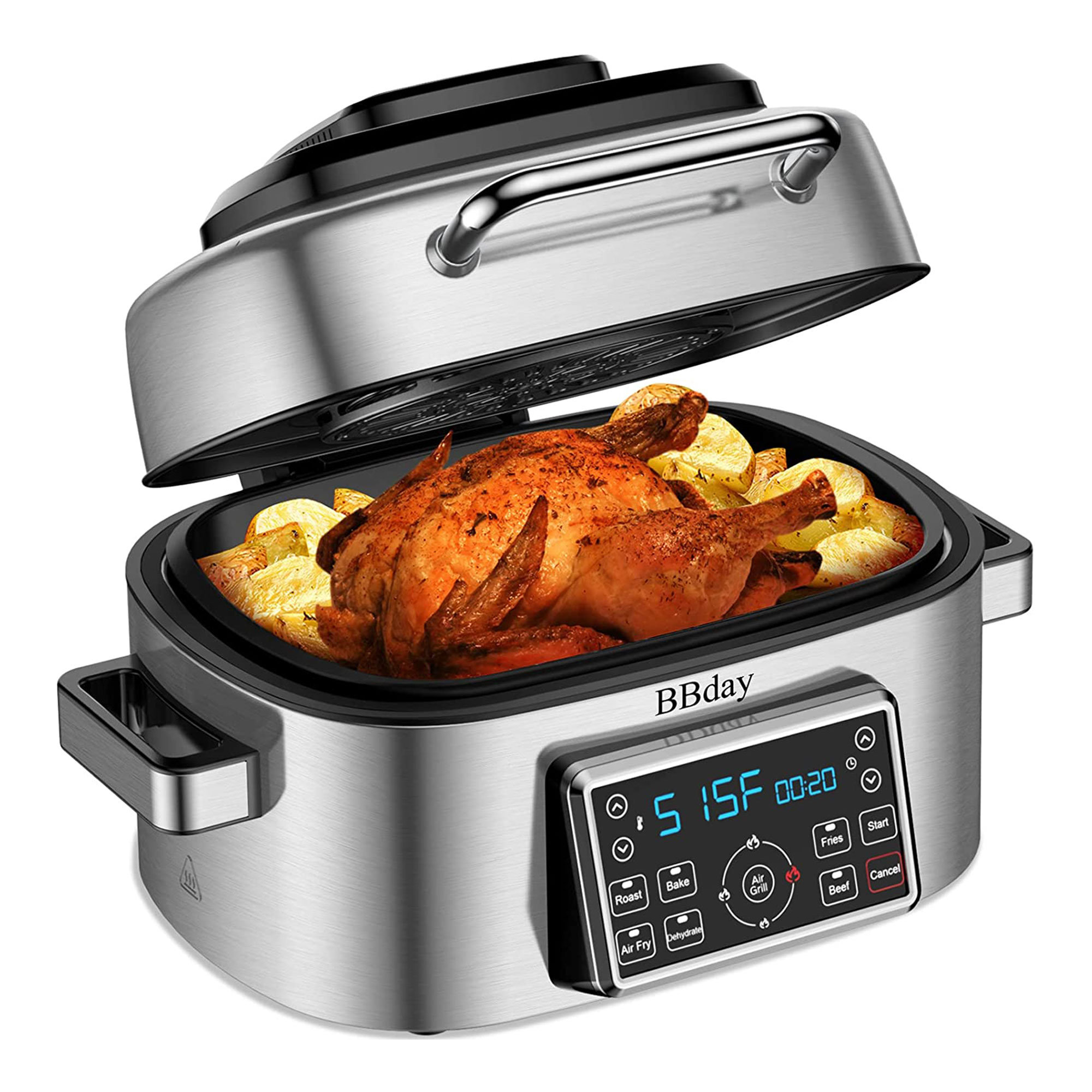 Salton Flip and Cook 3-in-1 Air Fryer, Grill & Dehydrator