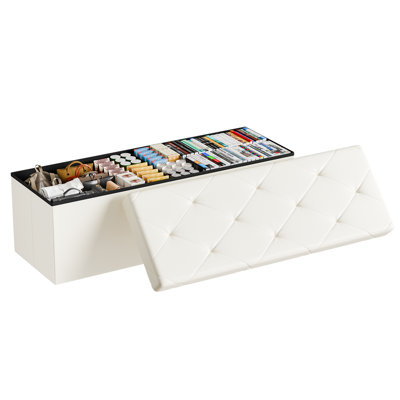 Repose-pieds standard capitonné de 43 po de largeur avec rangement