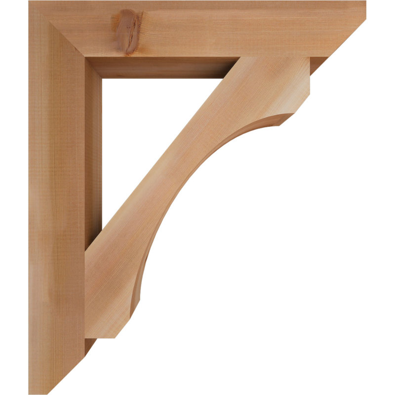 Support en bois / corbeau, Cèdre rouge de l'Ouest (lisse), H 28 po x l 3,5 po x P 24 po