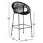 Tabouret de bar ou de comptoir d'extérieur en acier avec corde Champlost-1971038069-1971038068