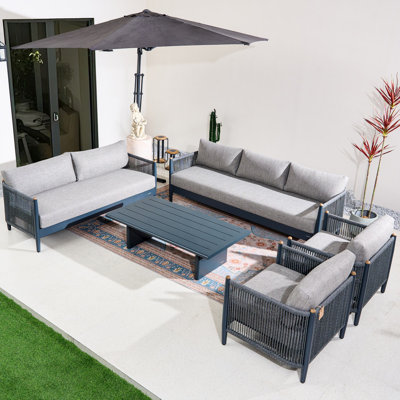 Holter 7-Person Sofa Seating Group With Cushions