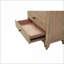 Table de chevet 3 tiroirs à finition sable pour rangement dans la chambre à coucher