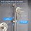 Ensemble de robinet de douche mural à barre simple à 3 jets de 24 po avec douche à main-107122537
