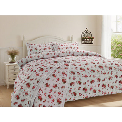 Delicate Florence Blue Floral Printed Throw 235x235