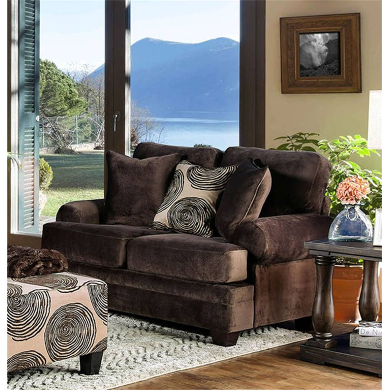 Finnick Upholstered 69'' Loveseat, Brown