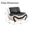 Fauteuil d'appoint 42 po en similicuir respirant-1613143787