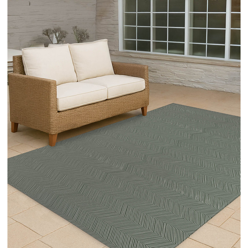 Tapis d'extérieur mince antidérapant Chevy, Rectangle 5 pi x 7 pi