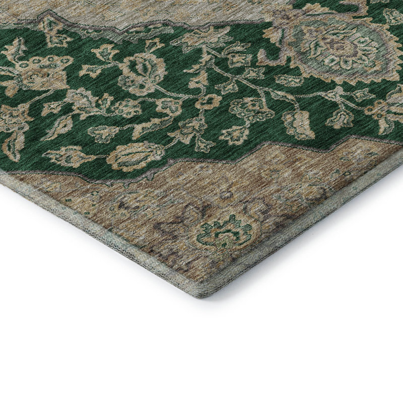 Premium Machine Washable Gurubaksh AMF1151 Global Rug, Rectangulaire 3 pi x 5 pi