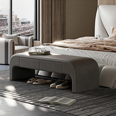 Haughbrook Faux Leather Upholstered Storage Bench