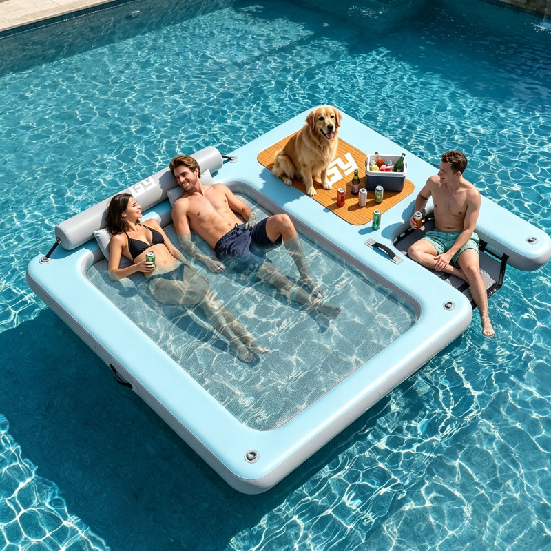 Plateforme flottante 3-en-1 avec rampe